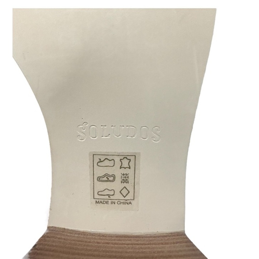 Soludos "Fulton" Suede Ankle Boots Brown Side Zip Block Heel Size 9.5 / 40.5 - Picture 7 of 10